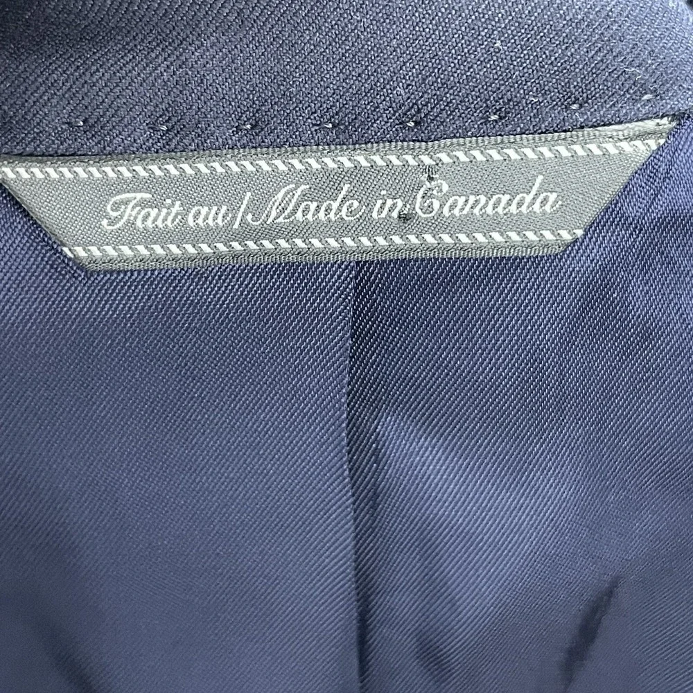 Saks Fifth Avenue Ing‎ Loro Piana Navy Blue Wool Four Seasons 44L Blazer